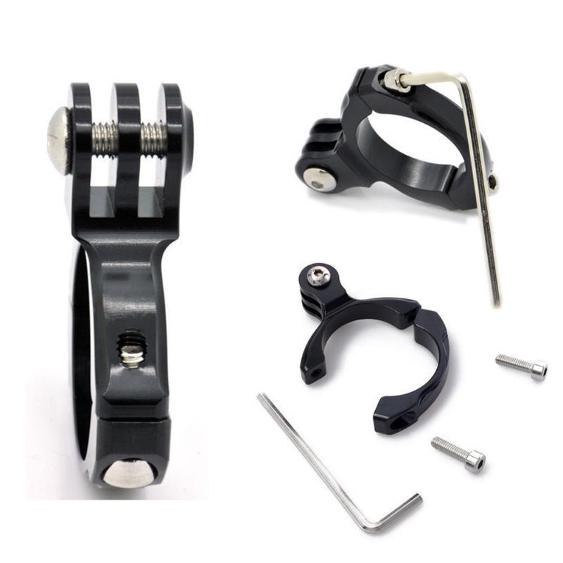 Máy điều khiển xe máy Clip Người giữ xe đạp Bike Che đôi Kẹp Aluminum Mount cho GoPro Hero 11/10/9/8/7 Phụ kiện máy ảnh hành động
