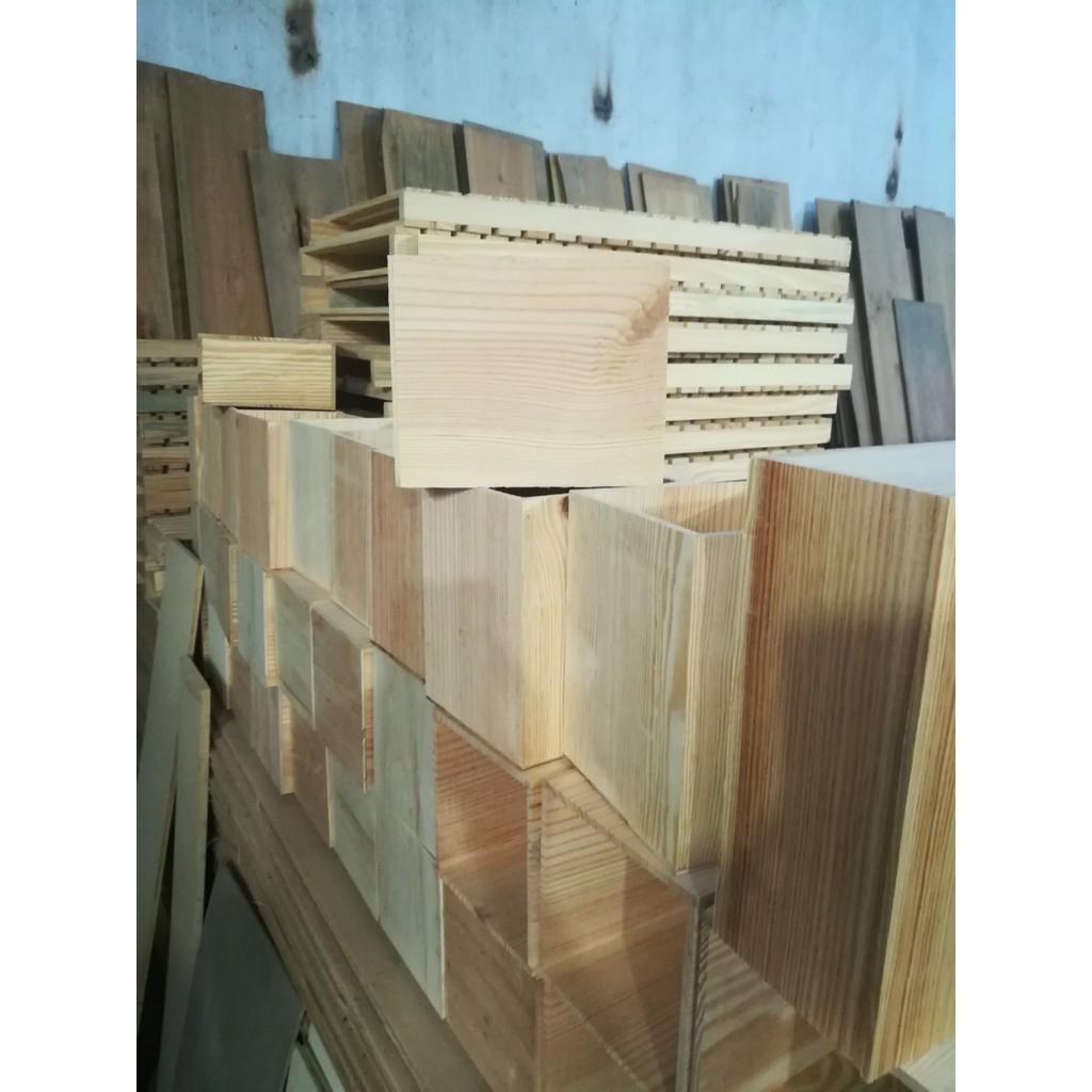 Hộp gỗ không nắp vuông 18cm, 20cm