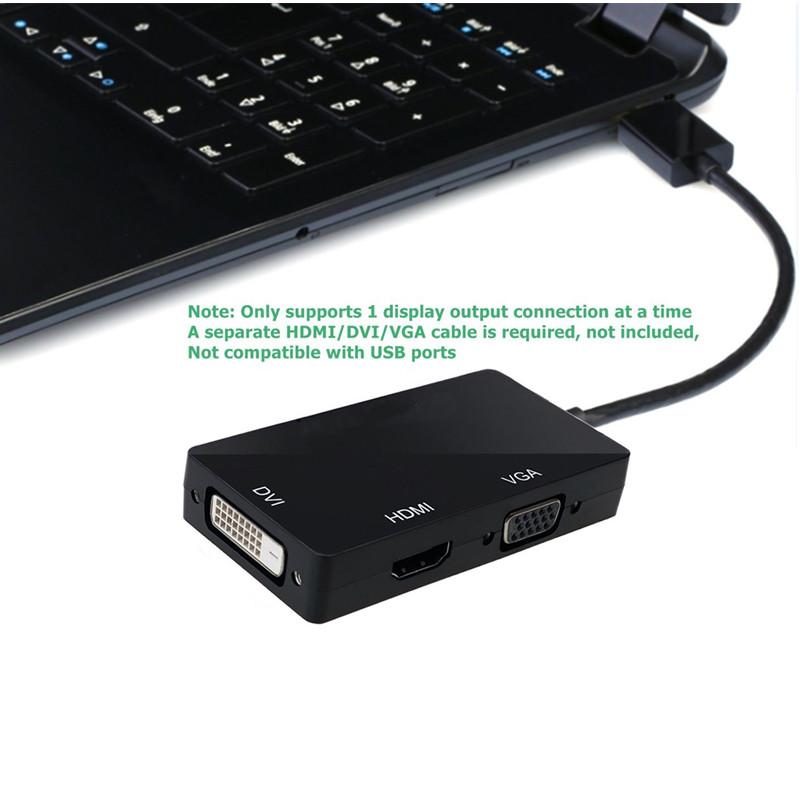 DisplayPort DP đến HDMI tương thích DVI VGA Bộ chuyển đổi 1080p Hiển thị đầu nối Port Port cho máy tính xách tay máy chiếu PC máy tính xách tay HDTV