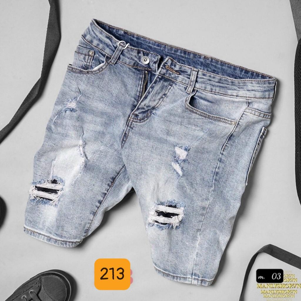 Quần Short Jean Nam  Quần Jean Nam cao cấp co giãn tốt Hg64