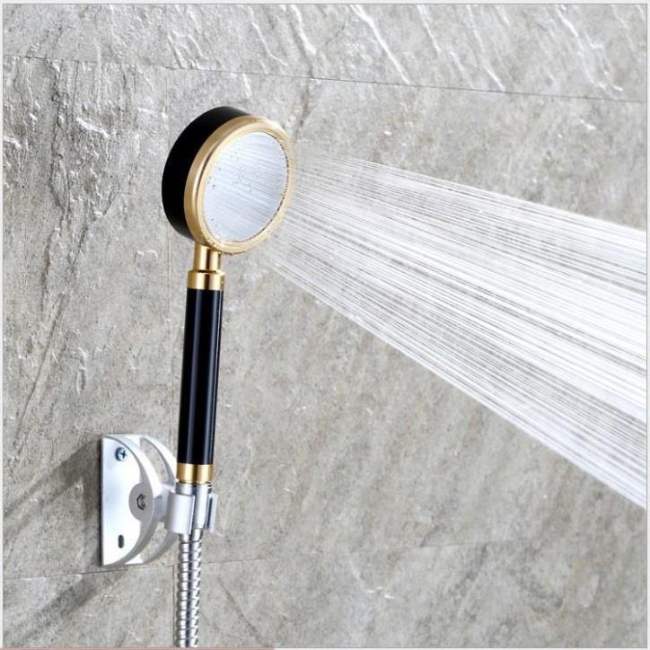Bộ vòi sen tăng áp 300% bằng hợp kim nhôm chống oxi hóa , chống rỉ sét màu vàng đen sang trọng 206779