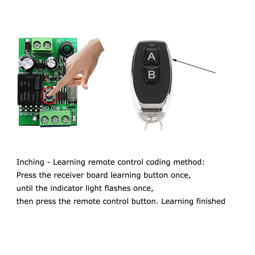 1CH Wireless RF Remote Control Switch Transmitter + Receiver 01 AB Button