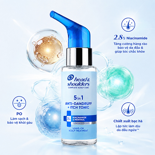 Xịt dưỡng da đầu Head Shoulders 5in1 2.8% Niacinamide and Menthol (50ml) - Hàng chính hãng