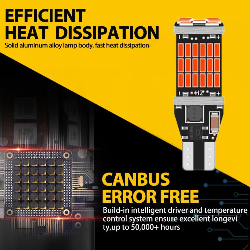 VPRO CẶP BÓNG ĐÈN VF3 Bóng đèn lùi LED T15 / W16W - Trắng 6000K