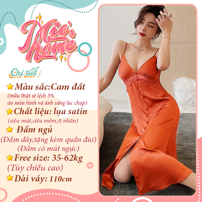 Đầm ngủ mặc nhà nữ lụa siêu mát mịn