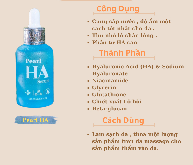 Chính hãng] Serum Vicderma HA Pearl Cấp Ẩm Phục Hồi 50ml ( Mẫu mới )