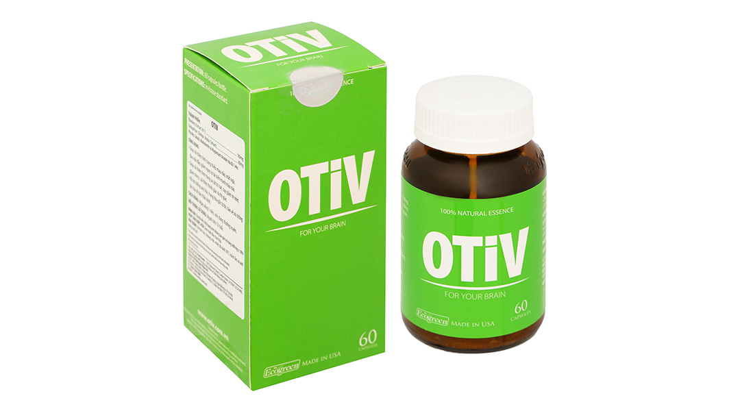 [Hộp 60 Viên] Viên uống bổ não OTIV - Cải thiện mất ngủ, đau đầu, đau nửa đầu và tăng cường trí nhớ