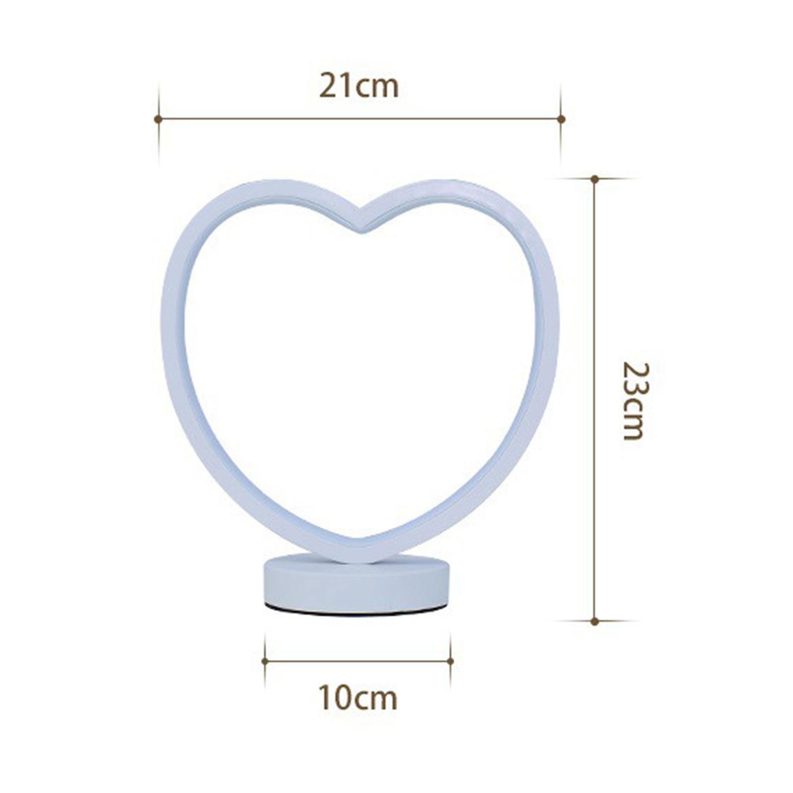 Modern LED Heart Table Lamp Desk Lamp Night Lamp for Hotel Bedroom Decor