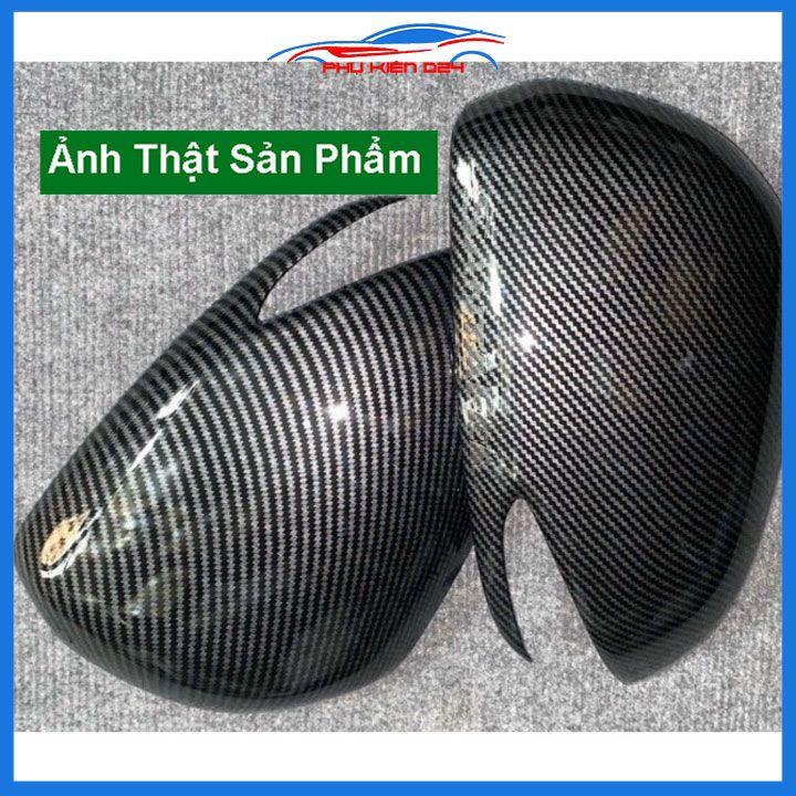 Ốp gương Santafe 2019-2020-2021-2022 vân Cacbon bảo vệ chống trầy trang trí làm đẹp xe