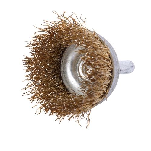 Chén Cước Thau Có Cán 6mm, phi 65mm, Chén Cước T, Bàn Chải Rỉ Sét, Bánh Cước Thép