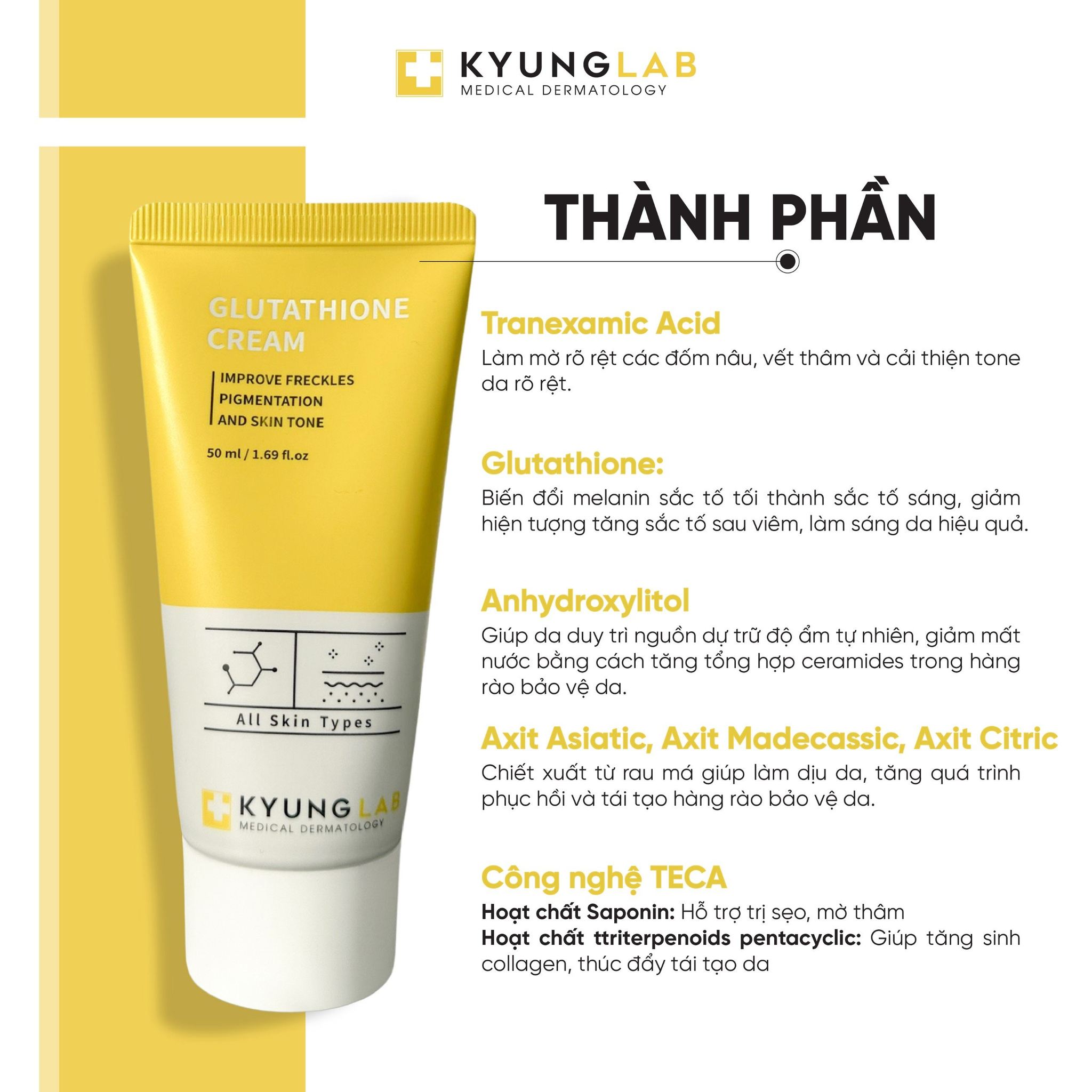 Kem dưỡng mờ nám, sạm, tàn nhang Kyung Lab - Tuýp 50ml