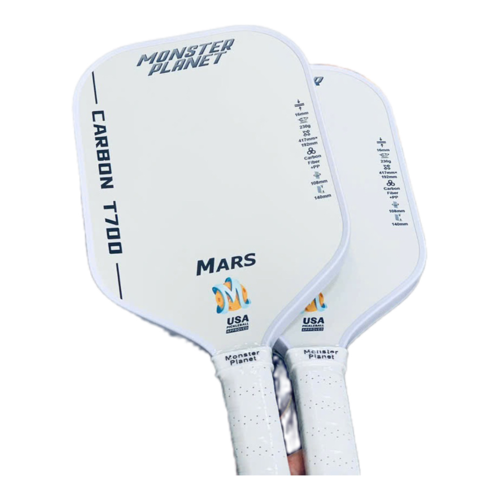 ￼Fee ship 1 Vợt Pickleball Mars Chuyên Nghiệp USAPA Approved. Raw Carbon T-700 Nhám, Hỗ Trợ Xoáy và Kiểm soát bóng