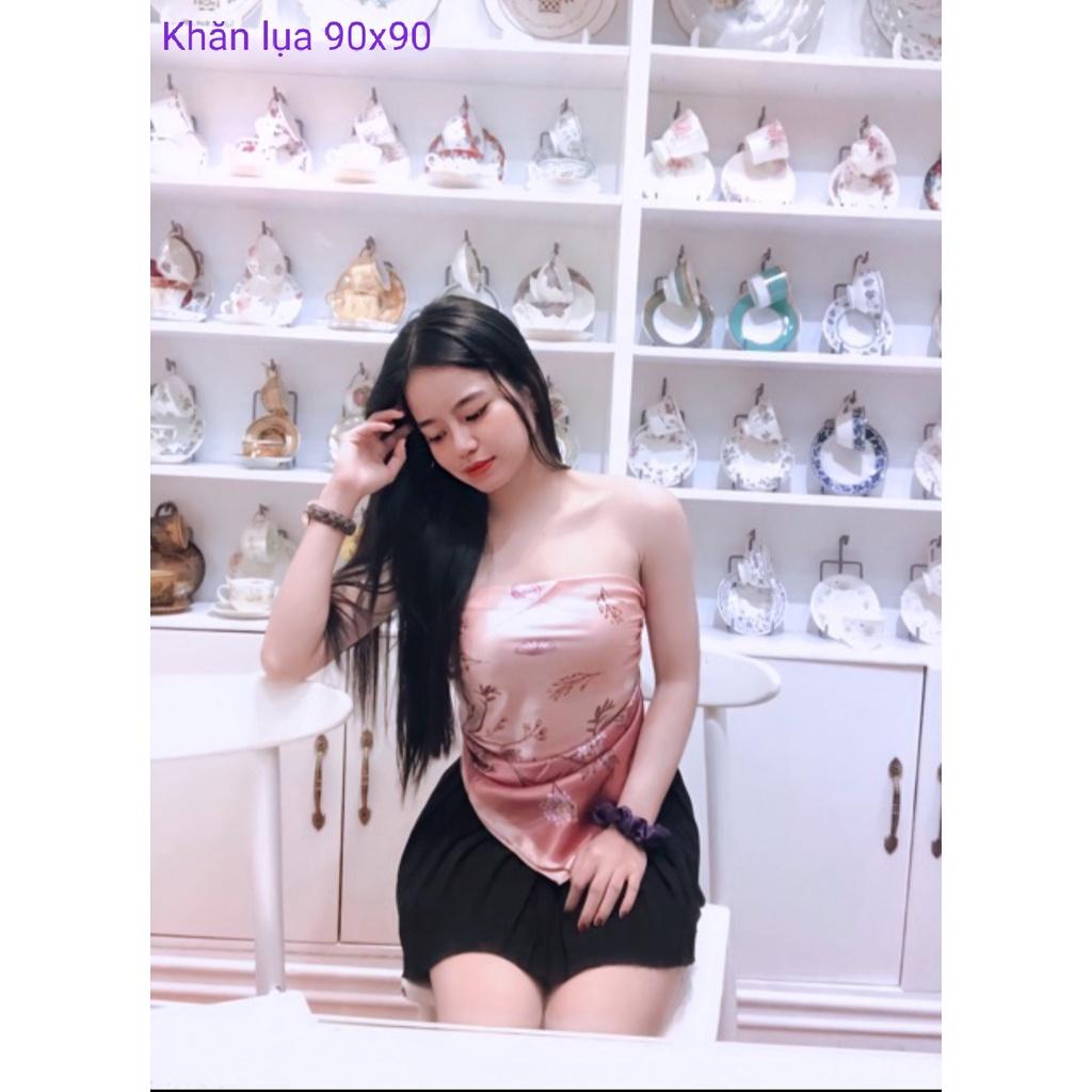 Khăn lụa vuông thời trang 70x70cm; 90x90cm hàng chuẩn đẹp