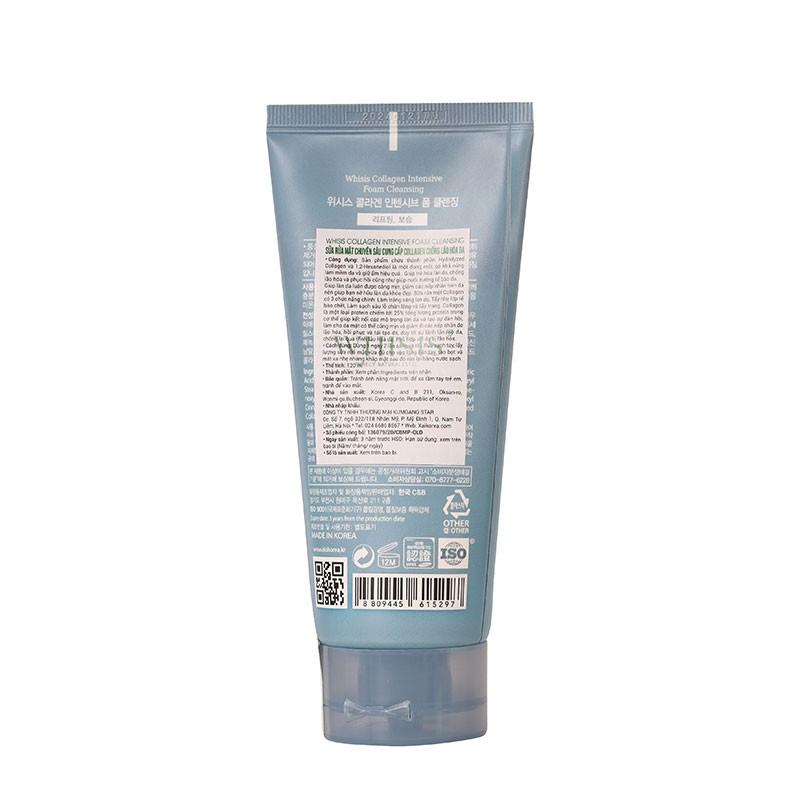 Sữa rửa mặt chống lão hóa cung cấp collagen chuyên sâu Whisis dung tích 120ml