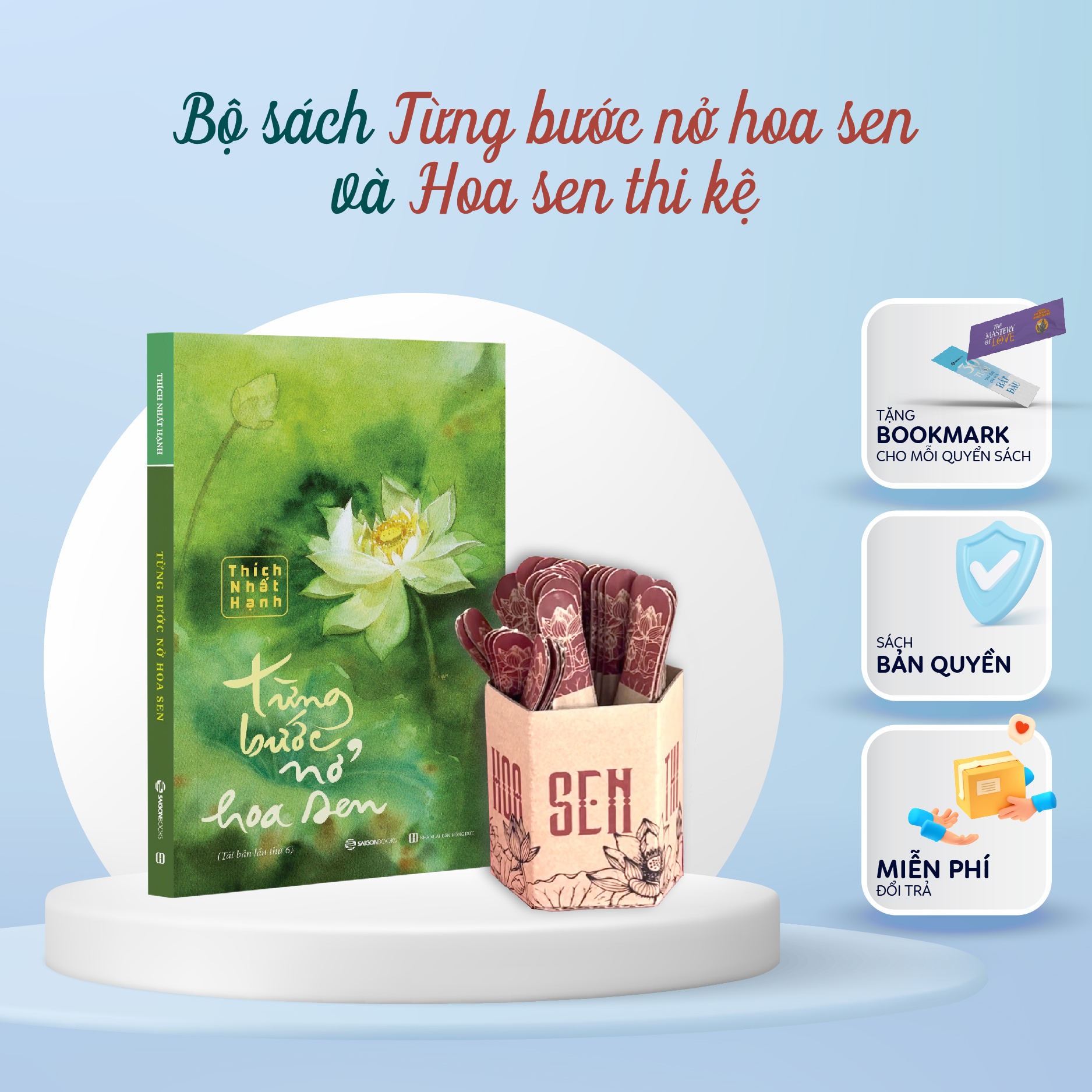 SÁCH - Từng bước nở hoa sen, Hoa sen thi kệ (Bộ)