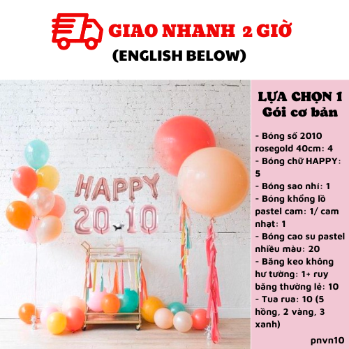 Bộ bóng trang trí ngày 20-10 quốc tế phụ nữ pnvn10