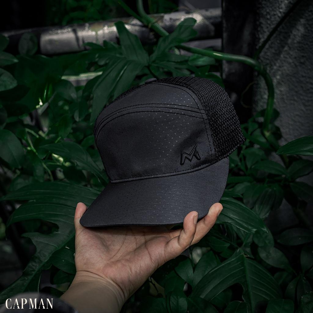 Mũ snapback CAPMAN phong cách hiphop CM44 họa tiết chấm bi màu đen