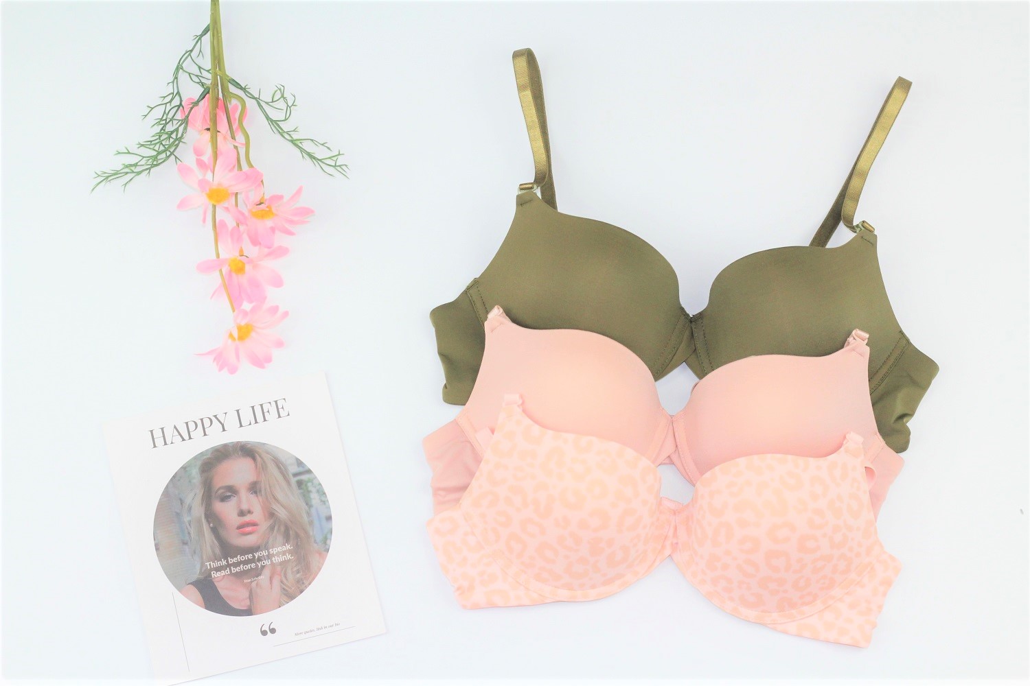 Áo Lót Nữ Trơn Nâng Ngực Mút Vừa Bra Hop