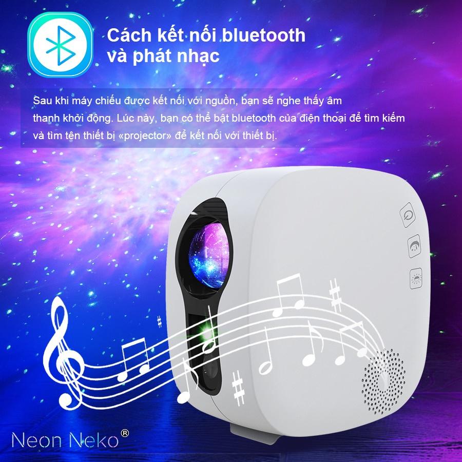 Đèn bay Thiên Hà V2, Chiếu Bầu Trời Sao Galaxy, Kết Hợp Loa Bluetooth - hẹn giờ, Dùng Cho Phòng Ngủ Và Phòng Bay