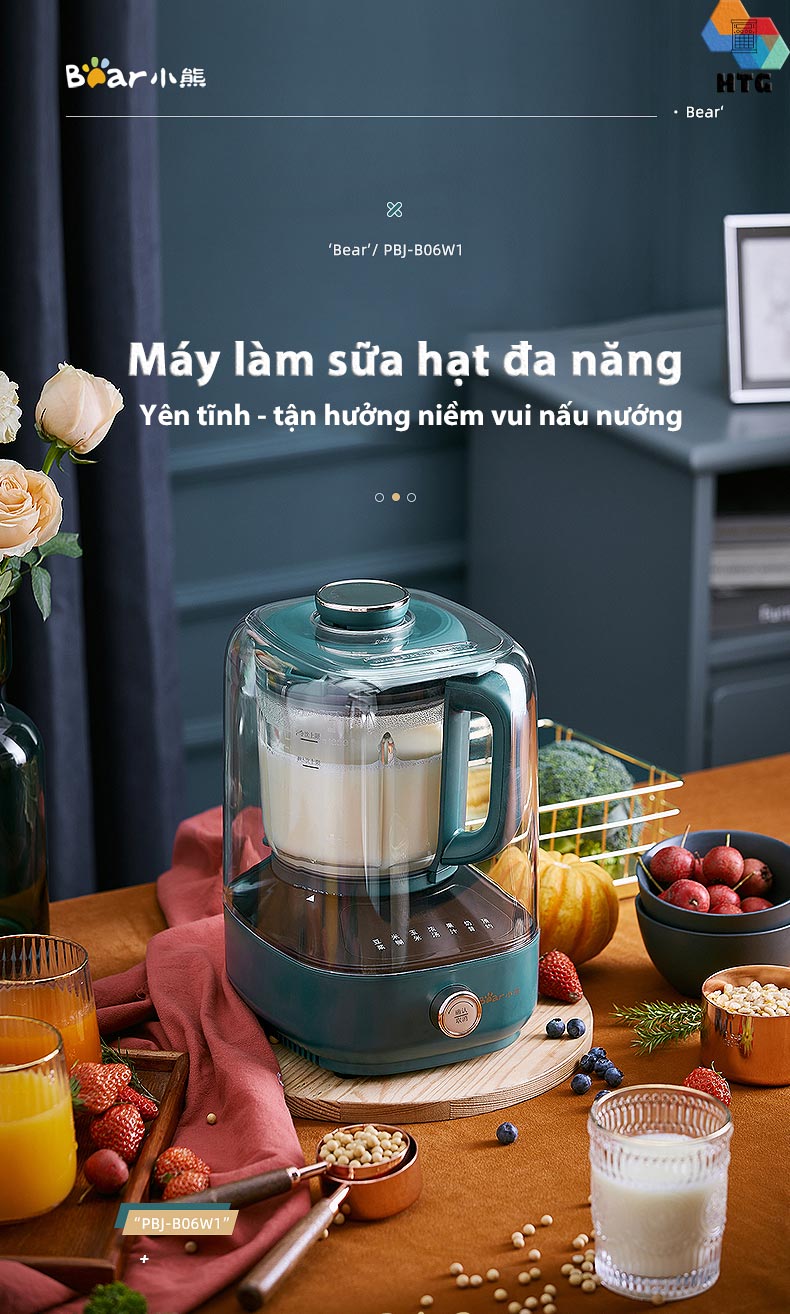 Máy Xay Sữa Hạt BEAR PBJ-B06W1 - Hàng Chính Hãng