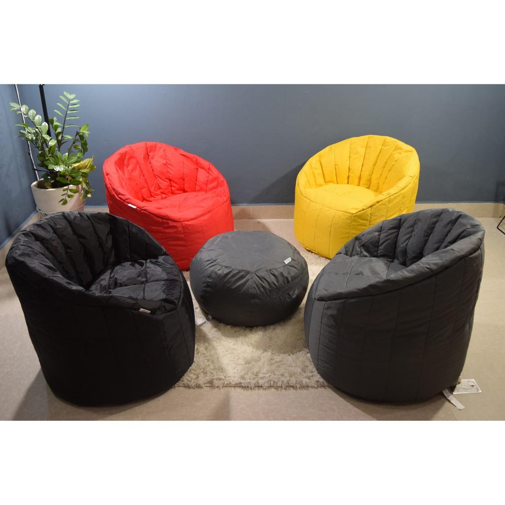 GHẾ LƯỜI HẠT XỐP PEAR BEANBAG CHẤT LIỆU VẢI BỐ OXFORD - CHỐNG THẤM- 1 LỚP - VỎ VÀ HẠT XỐP