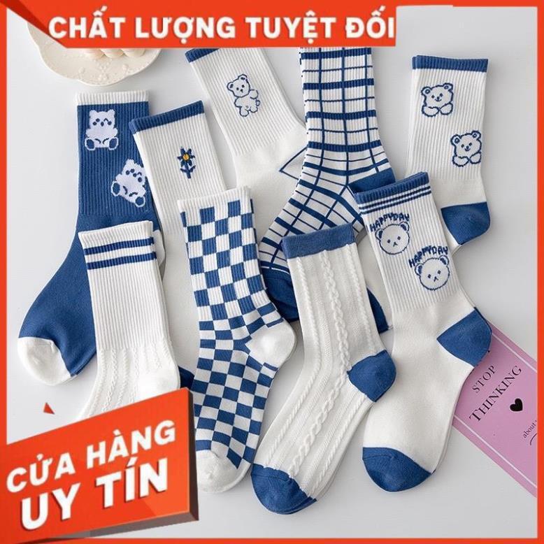 Tất Nữ Cổ Cao Tông Xanh Trắng Phong Cách Hàn Quốc tcc3