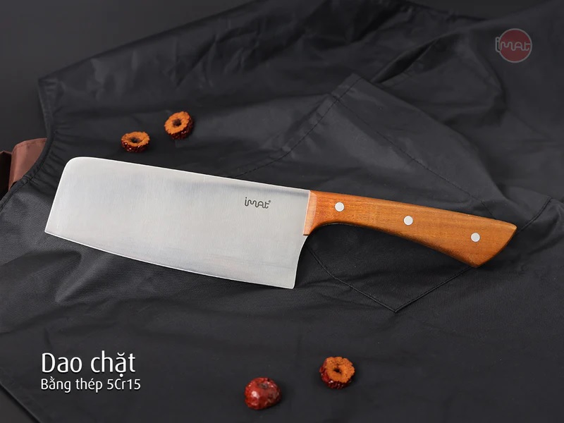 Bộ 5 dao thép không gỉ cán gỗ iMat