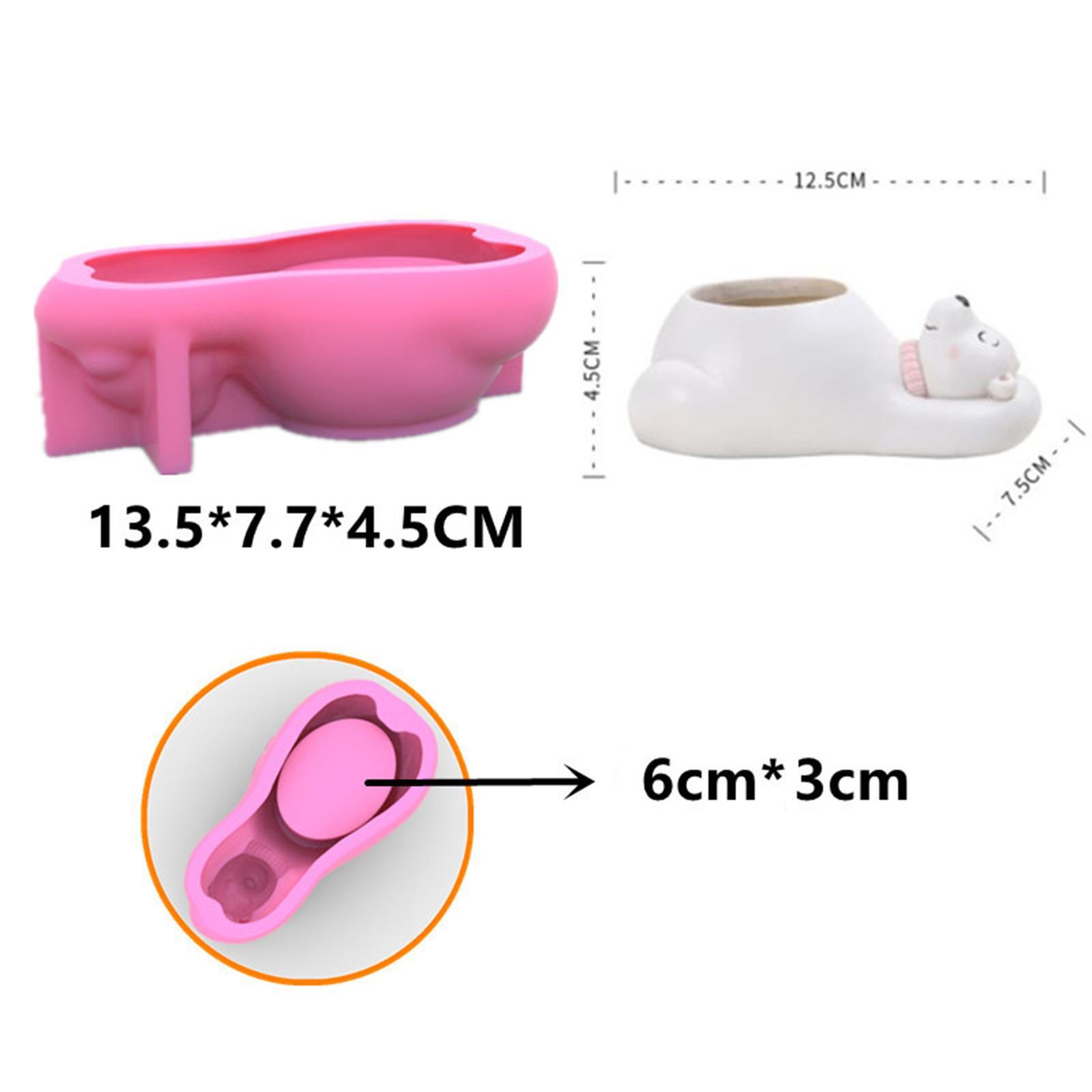 Polar Bear Flower Pot Mold Candlestick Mold Silicone Mold for Concrete