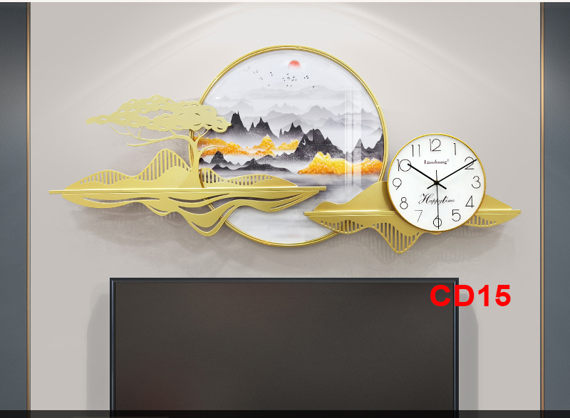 Đồng hồ treo tường trang trí decor CD15 kích thước 100 x 65 cm