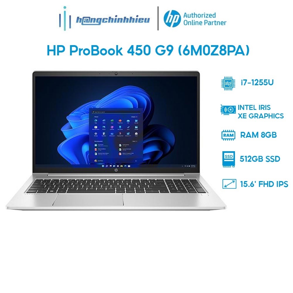 Laptop HP ProBook 450 G9 6M0Z8PA i7-1255U | 8GB | 512GB | 15.6' FHD | Win 11 Hàng chính hãng