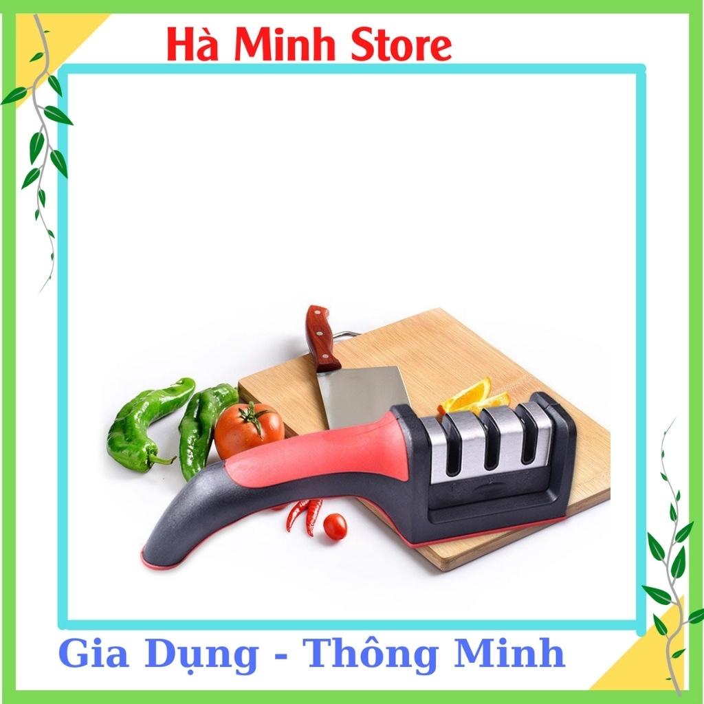 Dụng Cụ Mài Dao Cầm Tay Siêu Nhanh Siêu Sắc Trong 5 Giây, 3 Cấp Độ Tiên lợi - Mài Dao 3 Lưỡi Inox Gia Dụng Hà Minh