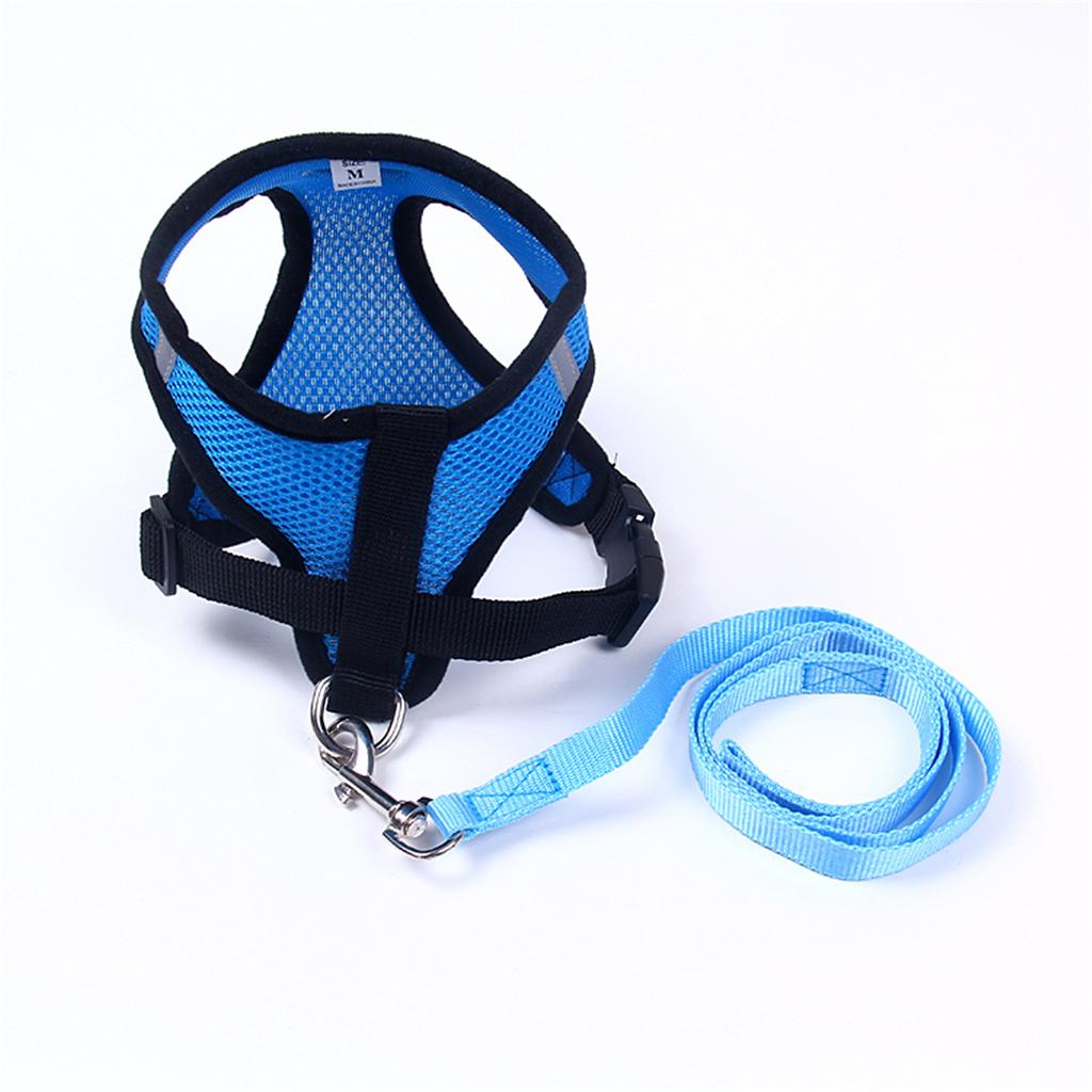 Adjustable Dog Leash Set Puppy Harness Vest Traction Rope Breathable