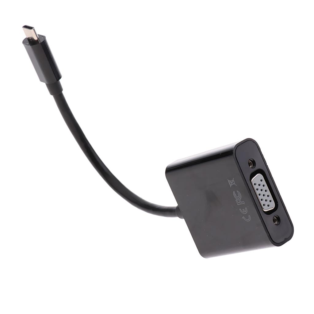 USB 3.1Type C to VGA Adapter Converter Notebook Laptop For Macbook 12'' Galaxy S8