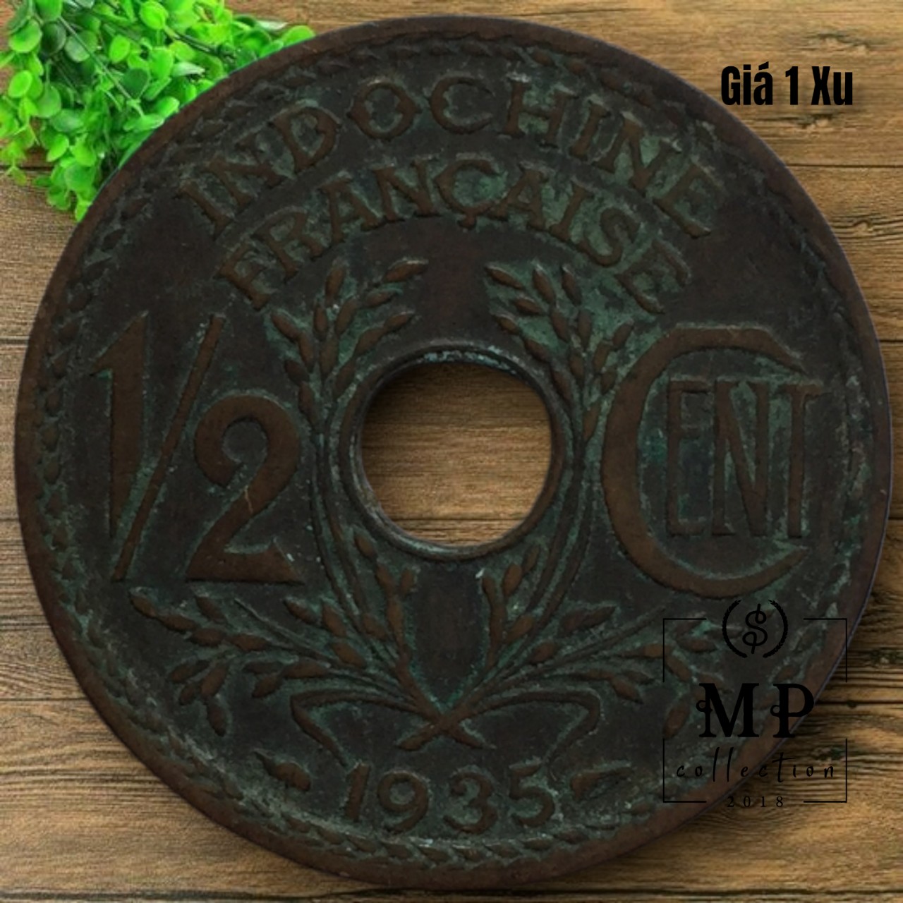 Xu Việt Nam Đông Dương 1/2 cent 1936 hoặc 1938 sưu tầm