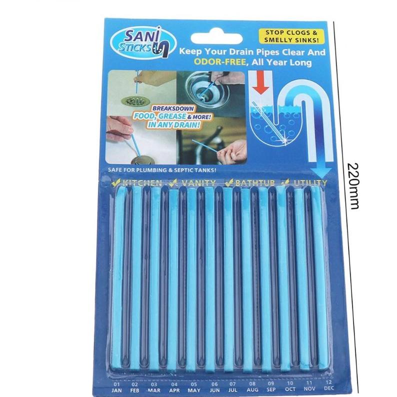 Que thông tắc cống nghẹt đường ống bồn rửa bát chén tay mặt sani sticks đa năng thông minh