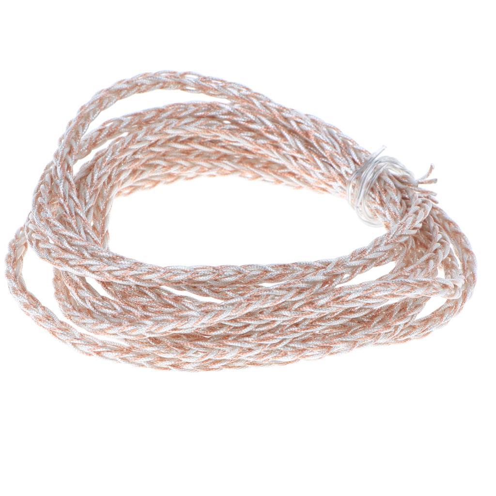 2-10pack 7N 8 Strands Braided OCC Copper Wire DIY HiFi Audio Upgrade Cord for