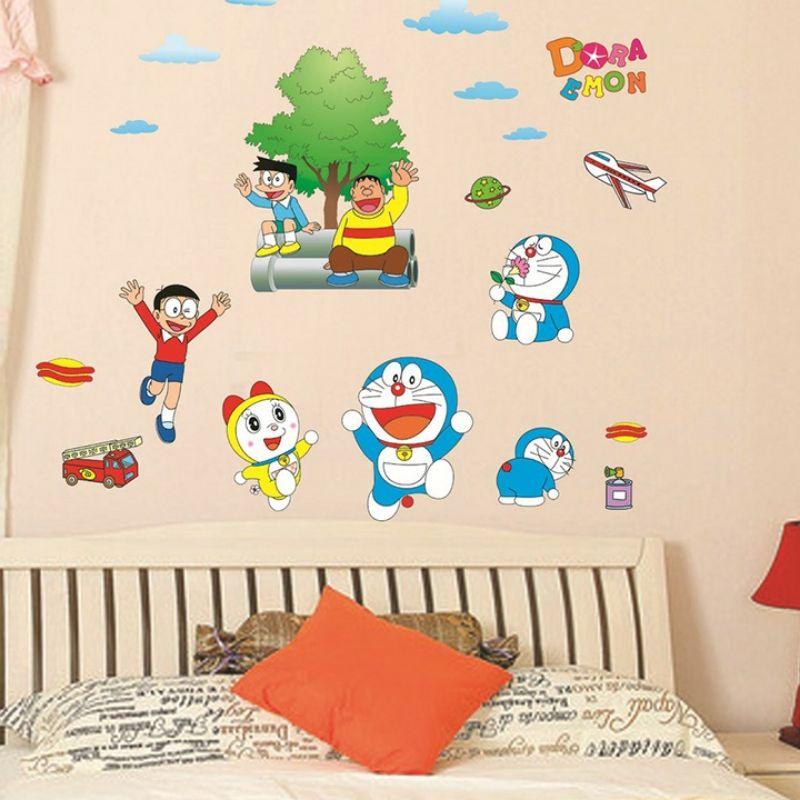 Decal dán tường doremon cho bé