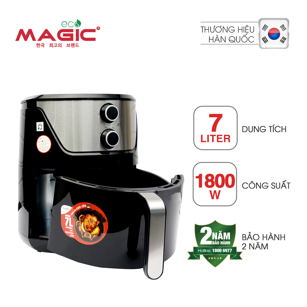 Nồi chiên nướng không dầu Magic Eco AC120 7L - Hàng chính hãng