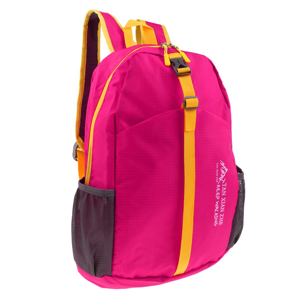 Outdoor Waterproof Foldable Backpack Hiking Bag Camping Rucksack rose