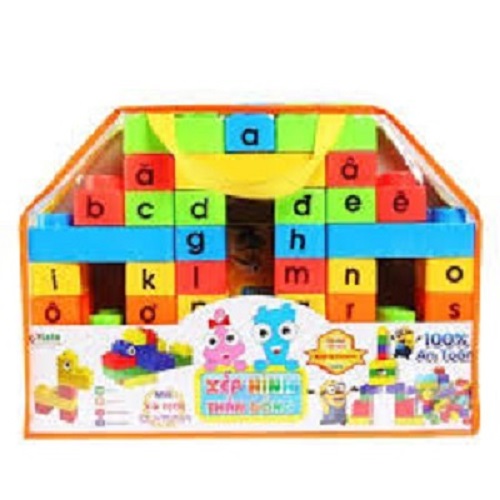 Đồ chơi lắp ghép miếng ghép to có chữ và số giúp bé vừa học vừa chơi