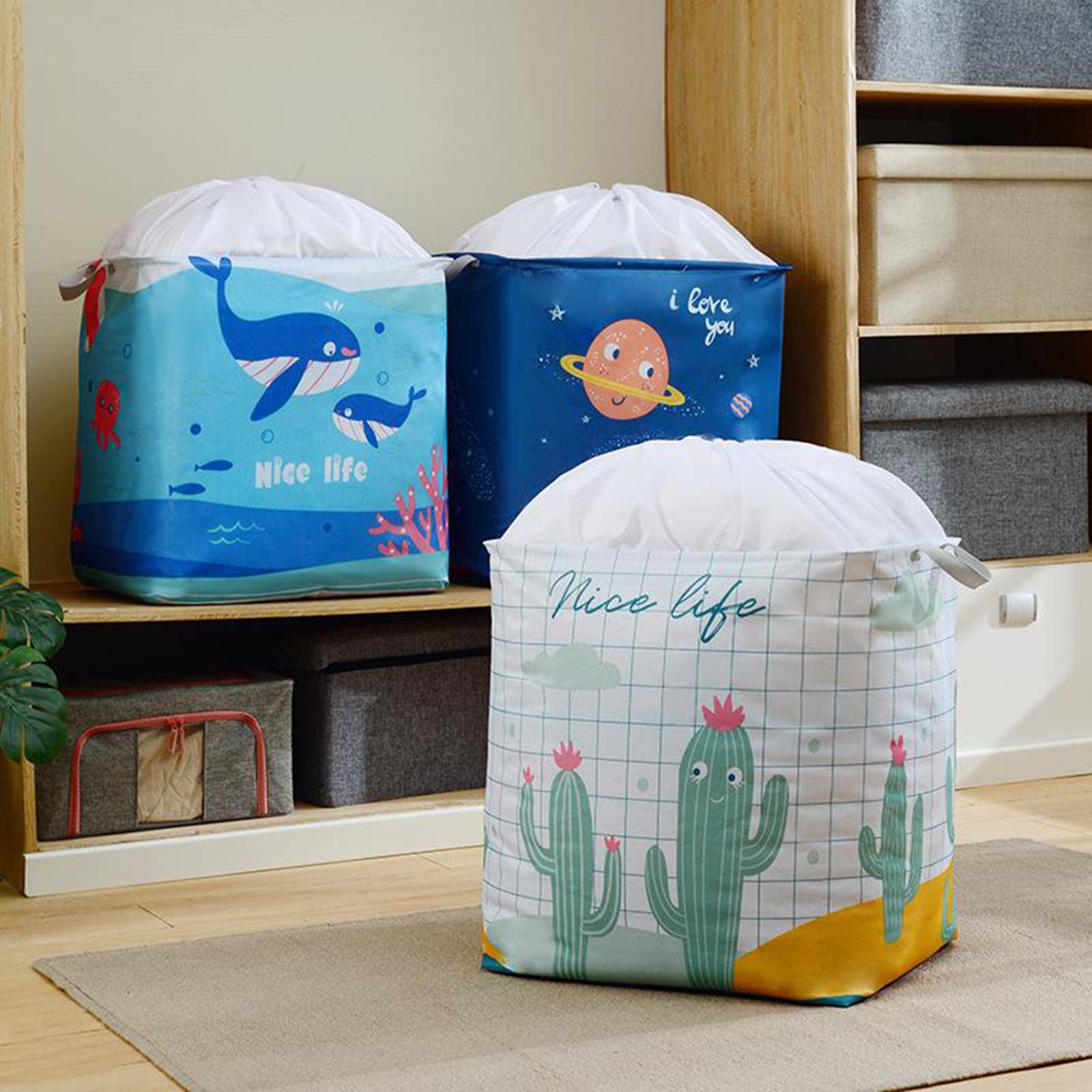 Large Organizer Storage Bag Clothes Pillow Blanket Storage Bag Planet 110L