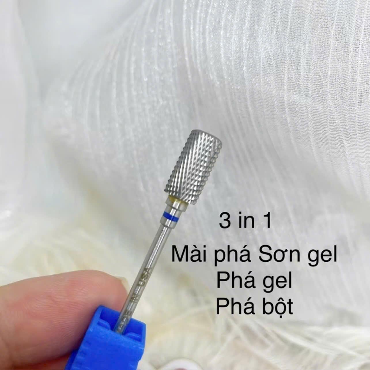Combo 4 Đầu Mài Titan Đúc Đặc Bo Viền Làm Nail, Mài Mịn Phá Bột Gel Mài Chân Móng Khoé Da Không Nóng