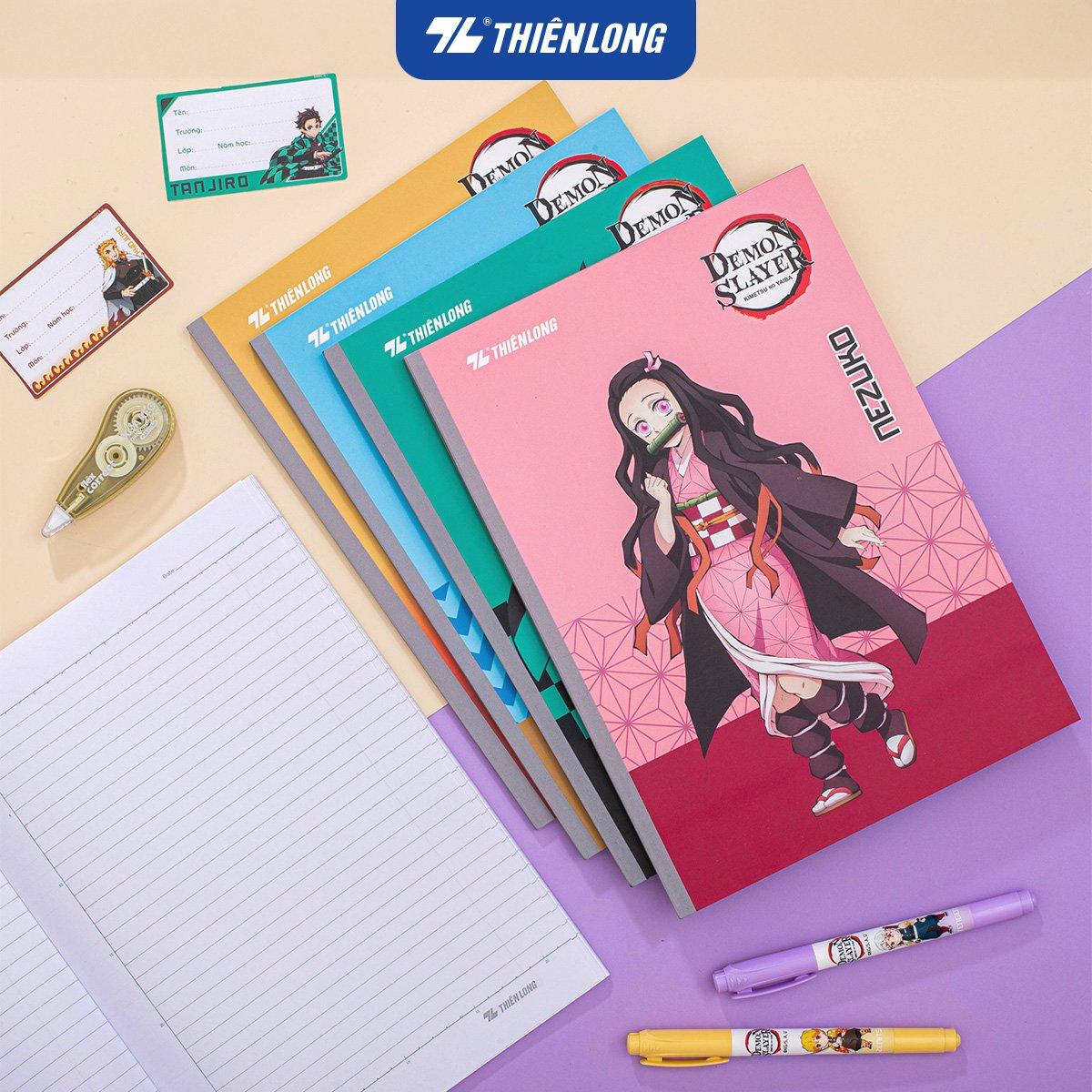 Combo 5/10 Tập vở Thiên Long 80/120 trang kẻ ngang 7mm 70gsm - dành cho học sinh, sinh viên - Phiên bản Demon Slayer