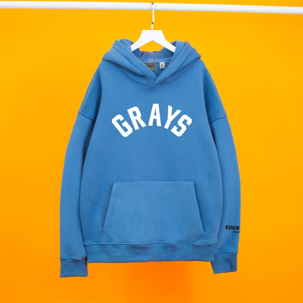 Áo nỉ Hoodie GRAYS Áo hoodie nam nữ nỉ bông thu đông dày dặn