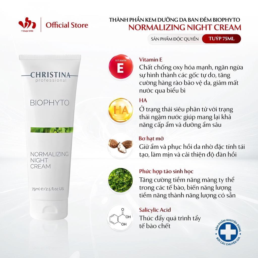 Kem Dưỡng Da Ban Đêm Bio Phyto Normalizing Night Cream CHRISTINA Giúp Cân Bằng Và Tái Tạo Da Tuýp 75ml