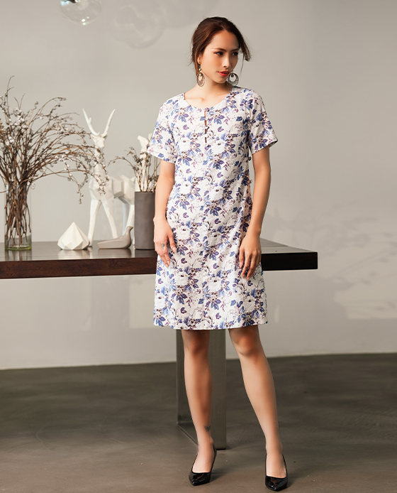 Đầm Suông Linen Anna DRE124 Thời trang thiết kế Hity
