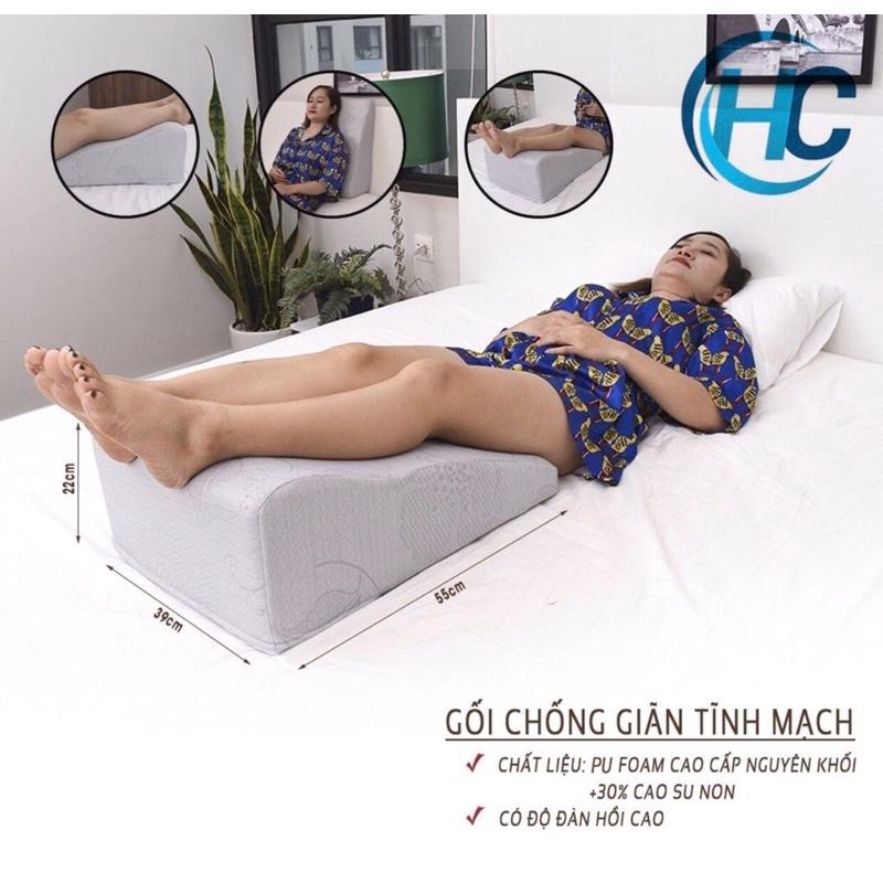 Gối hỗ trợ giảm suy giãn tĩnh mạch chân PHANA, giảm tê bì chân-Độ dốc vừa phải - Rộng hơn nằm nghiêng thoải mái - Bác sĩ khuyên dùng