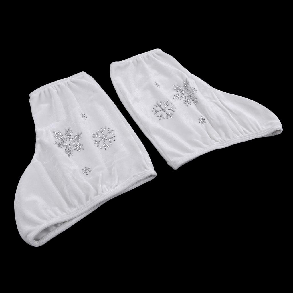 2x 1 Pair Velvet Figure Ice Skate Boot Covers  Shoes  /Roller/Ice Hockey Sports