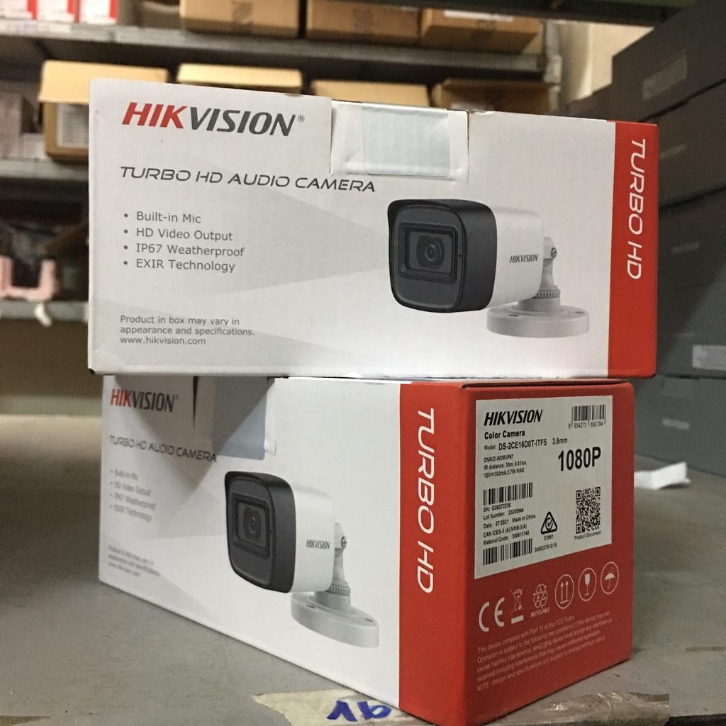 Camera Analog Thân Trụ Hikvision, DS-2CE16D0T-ITF và 2CE17D0T,2CE16D3T full HD.Hồng ngoại 30-50m,IP67 - Hàng chính hãng