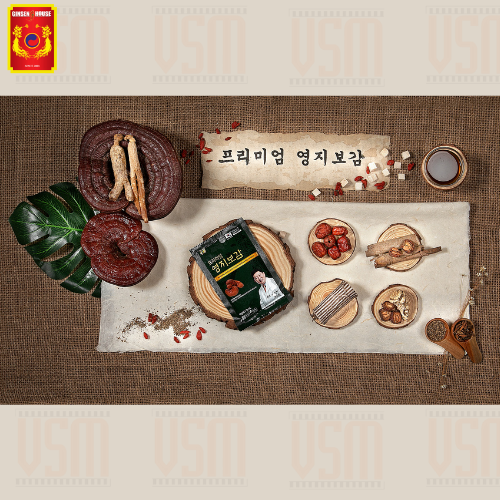 COMBO 2 Hộp Chiết Xuất Linh Chi & Hồng Sâm Hàn Quốc 6 Năm Tuổi Ginseng House - 60 gói